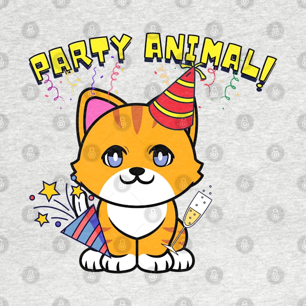 Party Animal - Orange cat by Pet Station